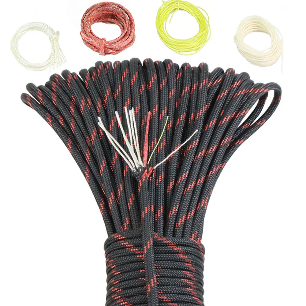 Eagle 25FT 75M 550 10core paracord 4mm outdoor Camping Survival tool PE fire rope fishing cotton line Parachute Hiking 250611
