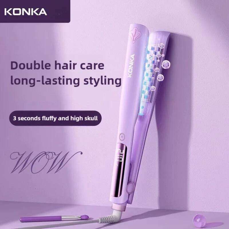 Temperature Controlled Curling Board Hair 3D Grid 10 gear LCD display screen Negative ion Fluffy Corn Iron Curler