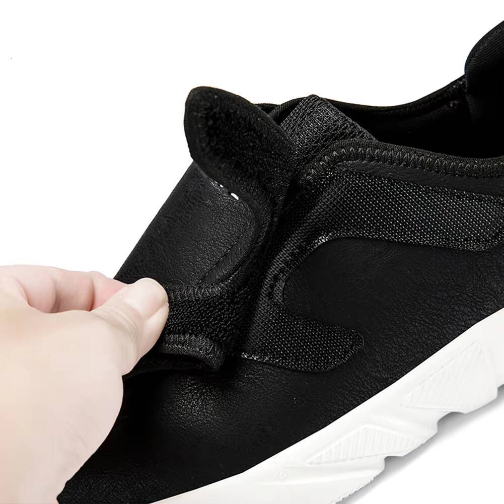 Casual Shoes Diabetic Wide Walking Shoes Non Slip Lightweight Edema Comfortable Hook And Loop Sneakers For Plantar Fasciitis Ddmysaturn