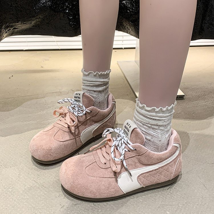 Ins Korean Style New Agan for Women 2025 Spring Student Sports Running Casual Thick Sole German Training Shoes ddmythur