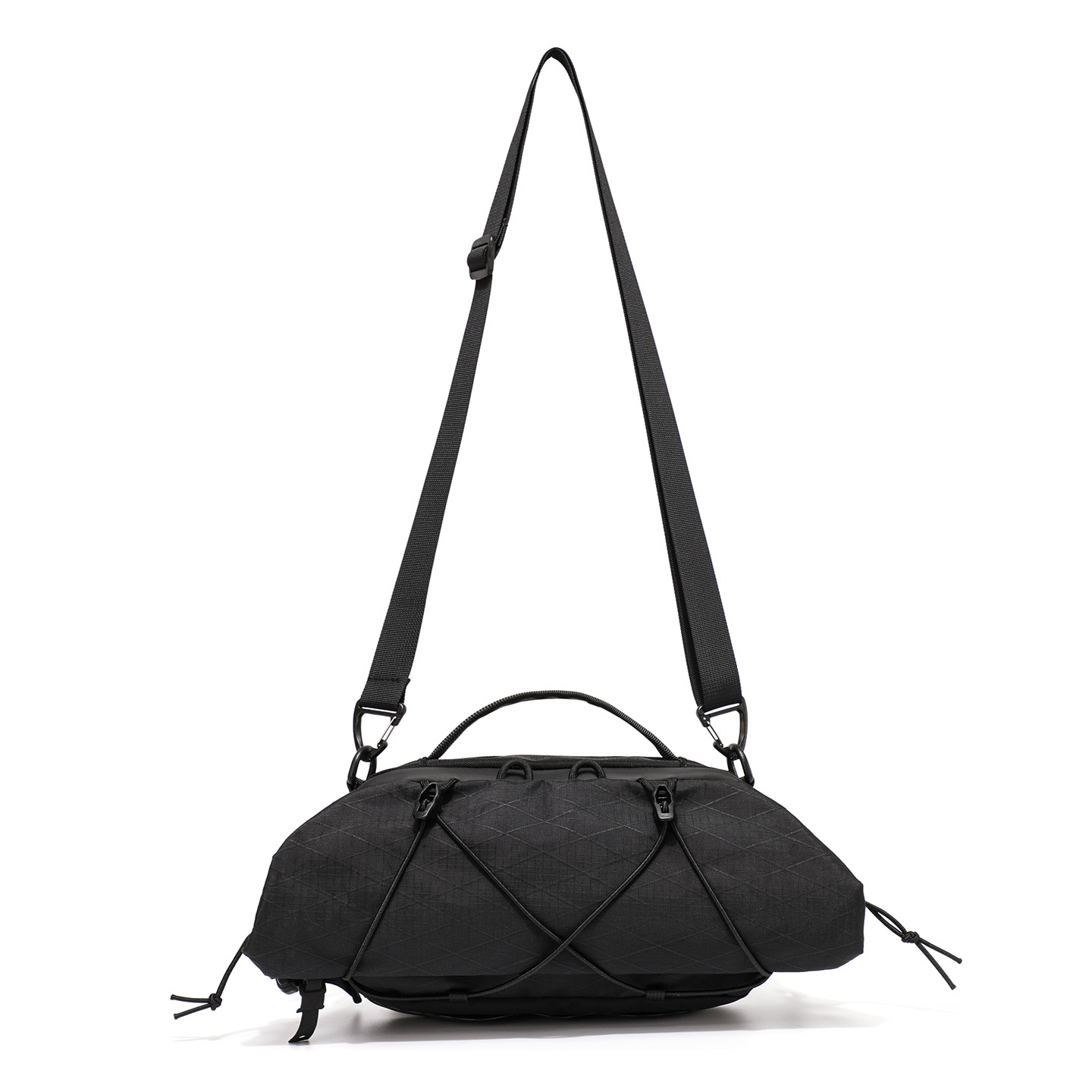 New men's shoulder bag, outdoor multi-functional single shoulder bag, black storage bag for men's commuting