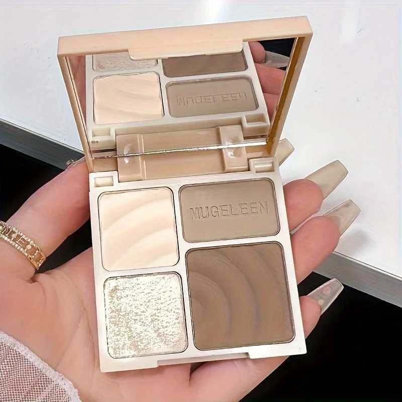 4 Colors Matte Highlighter Bronzer Palette 1pc Face Shading Grooming Powder Long-Lasting Contouring Bronzer Cosmetic Makeup XJ250618