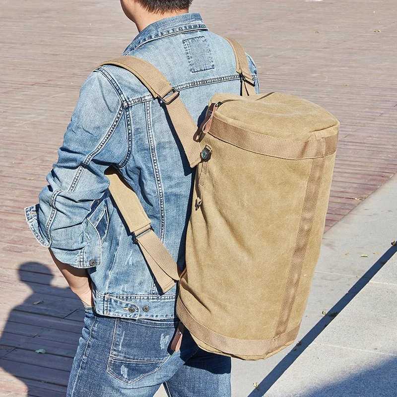 Canvas Travel Bag Men Handbags Male Designer Large Capacity Leisure Shoulder Bags Man Multifunction Mountaineering duffle bag W250618