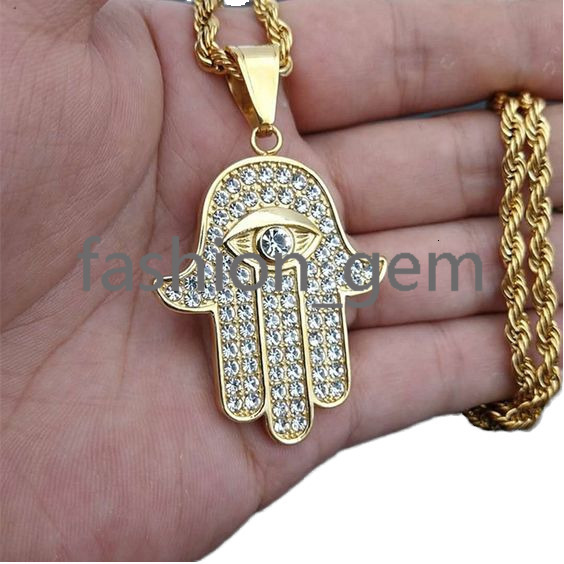 High Quality Hip-hop Moissani Hasma Mens Pendant Necklace 925 Silver Electroplated Gold Exquisite Jewelry