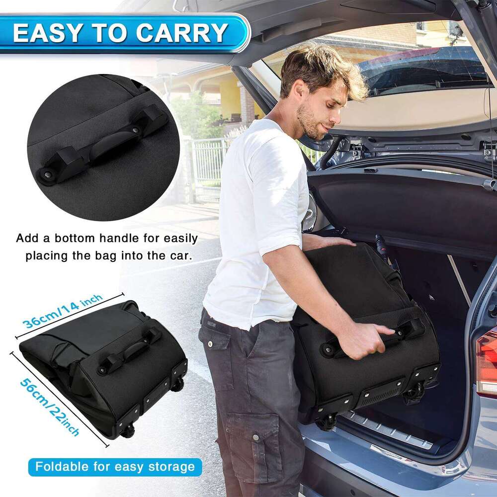 Bag Heavy Duty 900D Polyester Oxford Wear-Resistant Excellent Zipper With Wheel Soft Sided Foldable Golf Travel Case