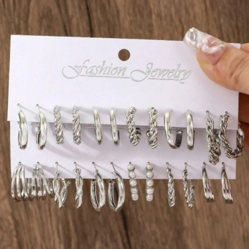 Metal Earring Set Alloy Love Pearl Snake Butterfly Mushroom Lock Ear Buckle Creative Personalized Earrings 250617