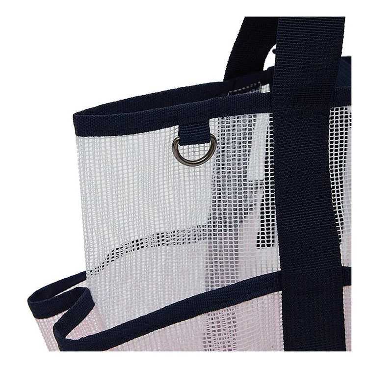 Korean Portable Swimming Bag Large-capacity Hollow Breathable Bathing Beach Fitness Mti-pocket Mesh Storage Bag B250618