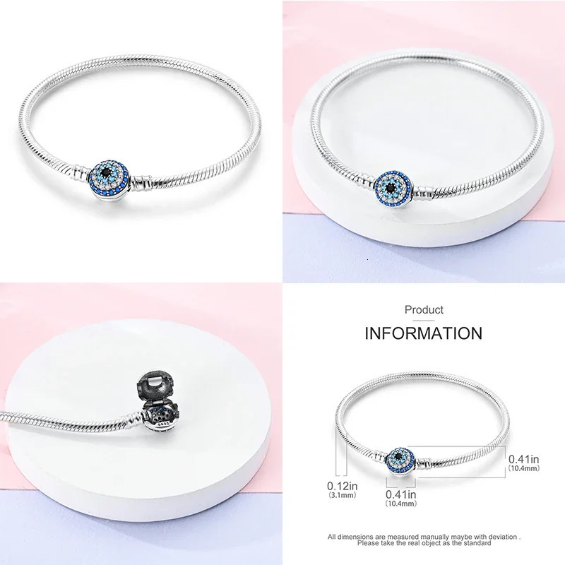 925 Silver Color Charm Demon Eye Bead For Original Bracelet Bangle DIY Making Fashion Jewelry Gift 250609