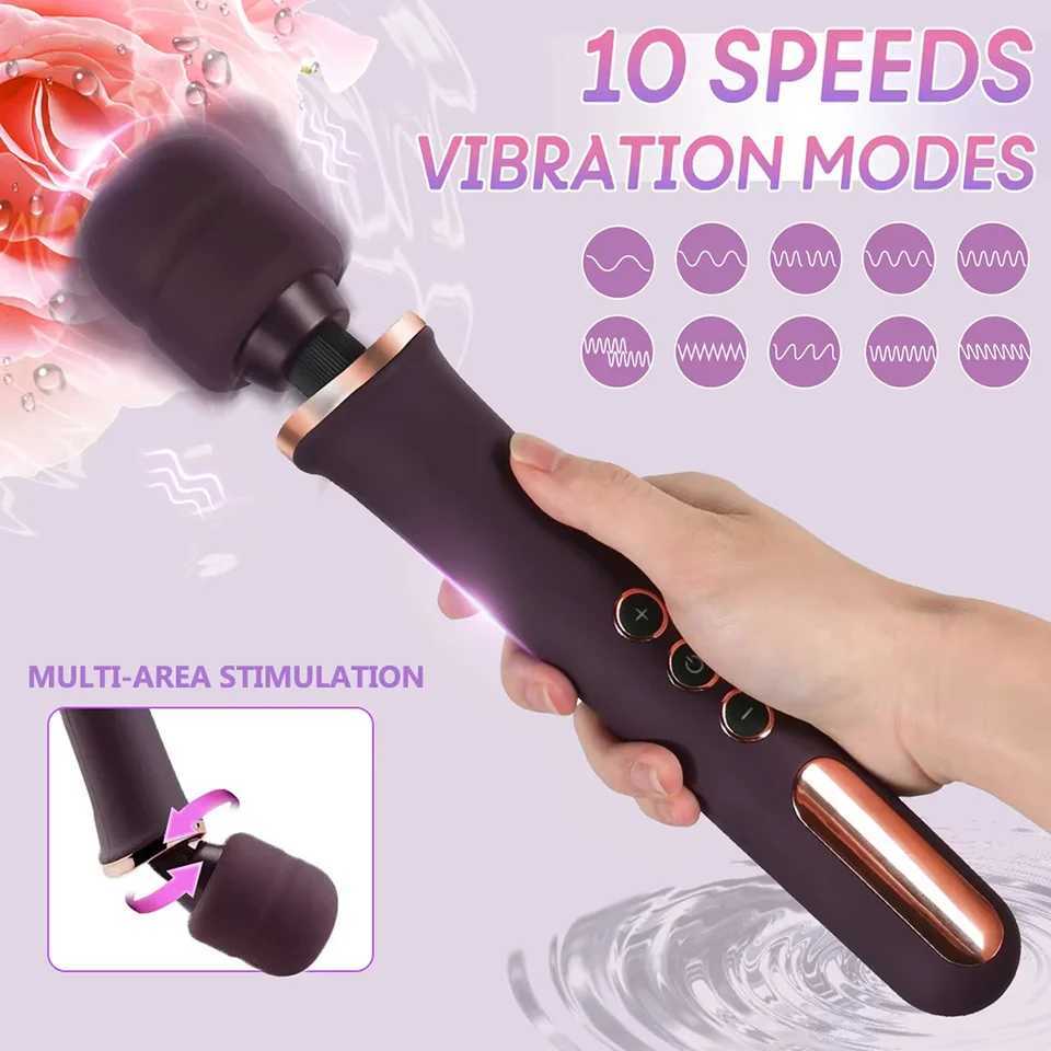 1PCS Multi-purpose vibrating stick made of silicone material 10 frequency 5-speed waterproof and silent sexy toy for women XJ250618