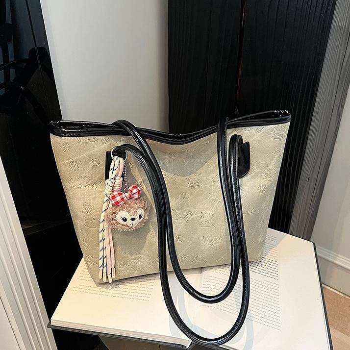 Free shipping designer Trendy Large Capacity Tote Bag for Women 2025 New Versatile Color-Block Student Class Commuter Shoulder Bag Underarm Bag
