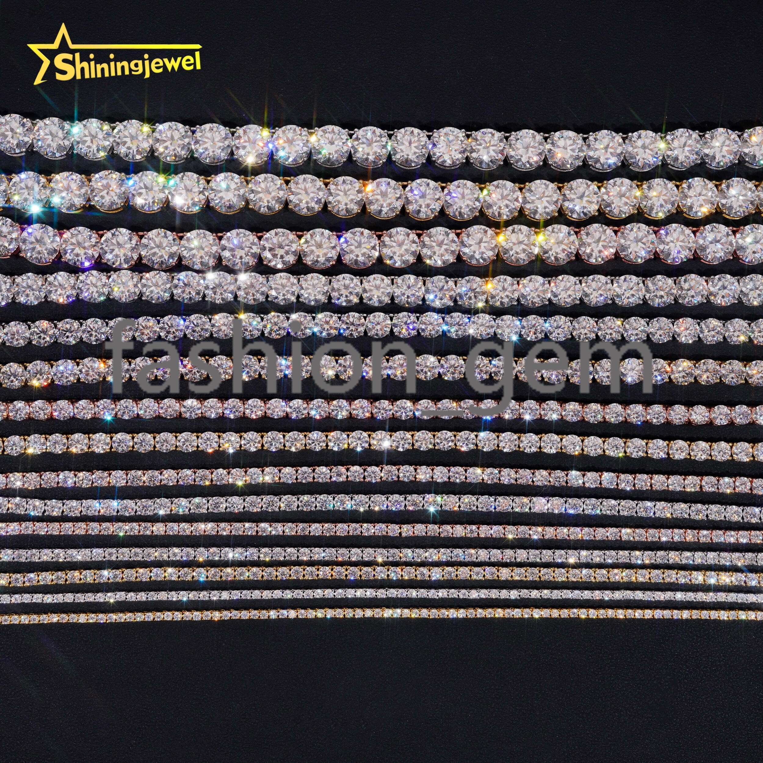 Cheapest Price Bulk in Stock VVS Moissanite Pass Diamonds Test Gold Plated Sterling Silver 925 Tennis Chain Iced Out Jewelry