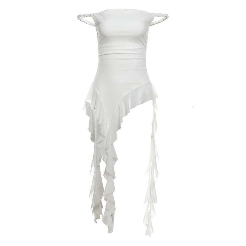 Spring New Women's Solid Color Slim Fit Street Fashion Off-Shoulder Sleeveless Backless Top B5