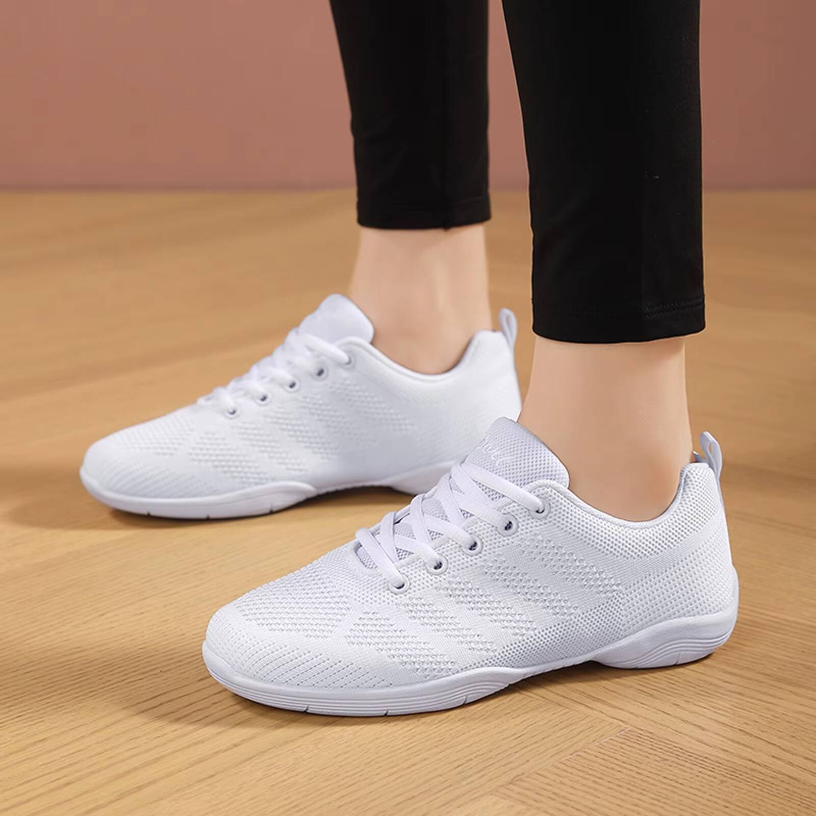 Ddmyshoesvip Girls White Cheerleading Team Children's Shoes Breathable Youth Cheering Competition Shoes Sports Training Dance Kid Wedges For Girl