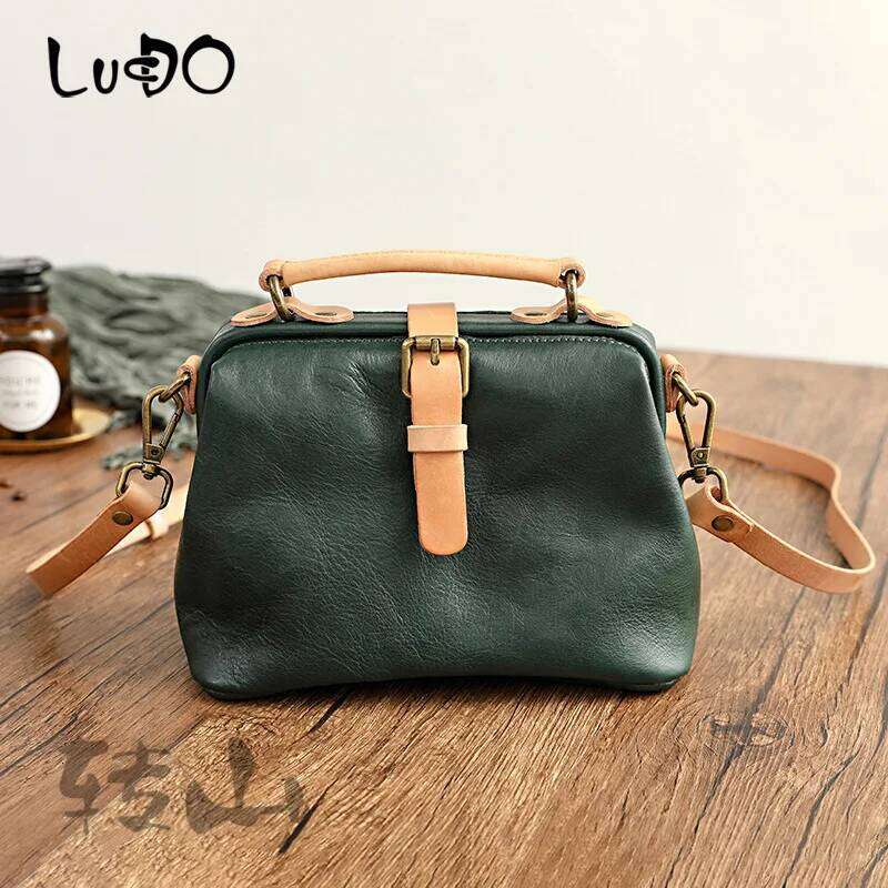 Handmade Genuine Women Handbags Vintage Real Leather Doctor Simple Retro Female Shoulder Messenger Bag New Original