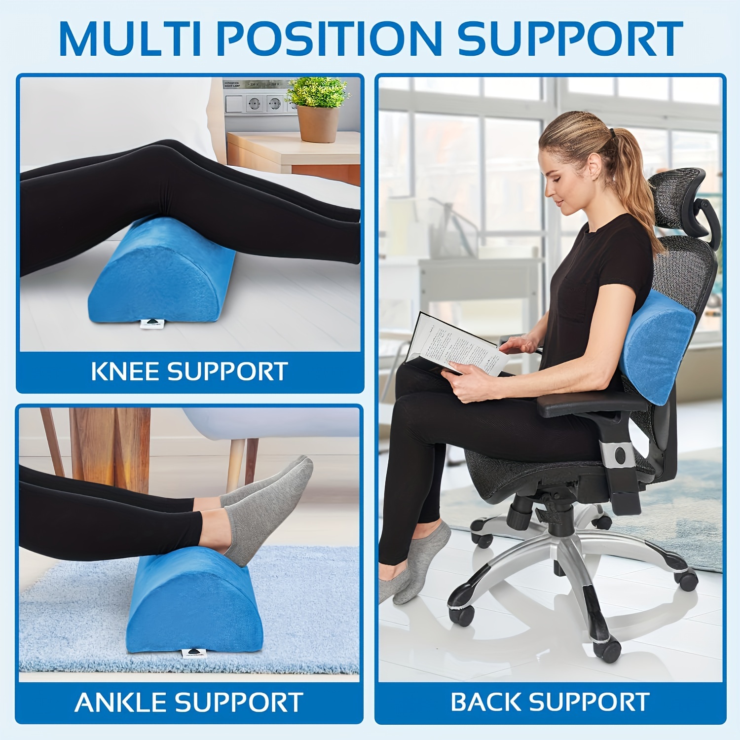 Spinal pillow memory cotton pregnant women's waist pillow bed semi-circular knee rest leg pillow cylindrical cervical vertebra slow rebound pillo