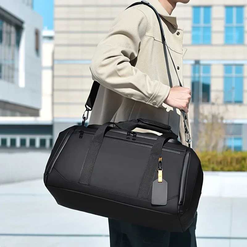 Large Capacity Travel Duffel Bag - Durable Oxford Cloth Spacious Stylish Overnight Sports Gym Bag with Multiple Compartments W250618