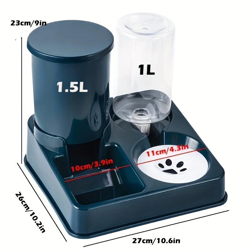 Cat bowl,food bowl, dual bowl automatic water dispenser, integrated rice bowl, dog bowl, cat water bowl, pet supplies