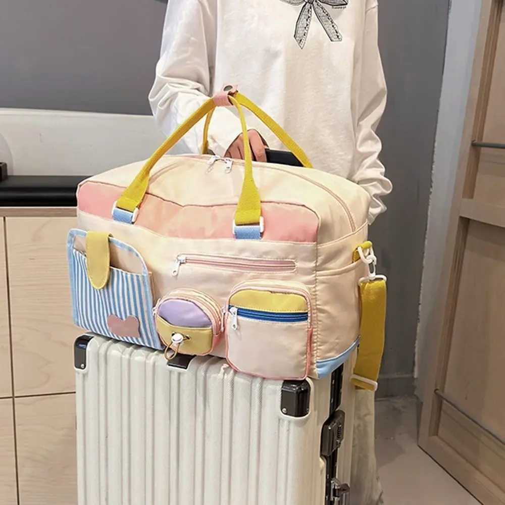 Kawaii Travel Duffel Bag Portable Wet Dry Separation Womens Fitness Handbag Crossbody Durable Gym Shoulder Bag Business Trips W250618