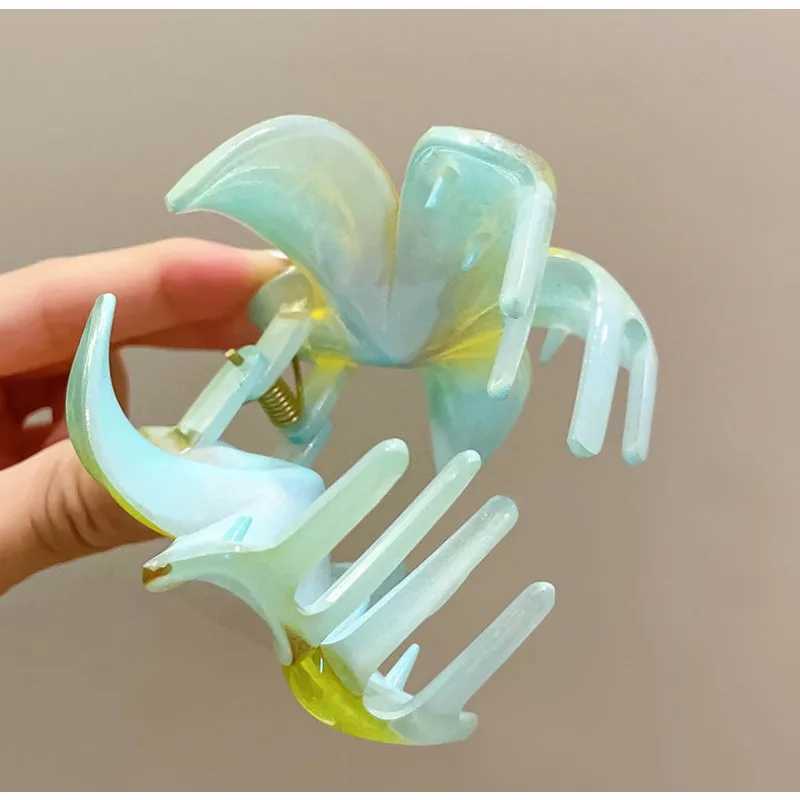 Hawaiian Claw Clips for Thick Hair Flower Hair Clips Large Plumeria Clips Hibiscus Hair Clip Hair Accessories Women Summer Beh L250617