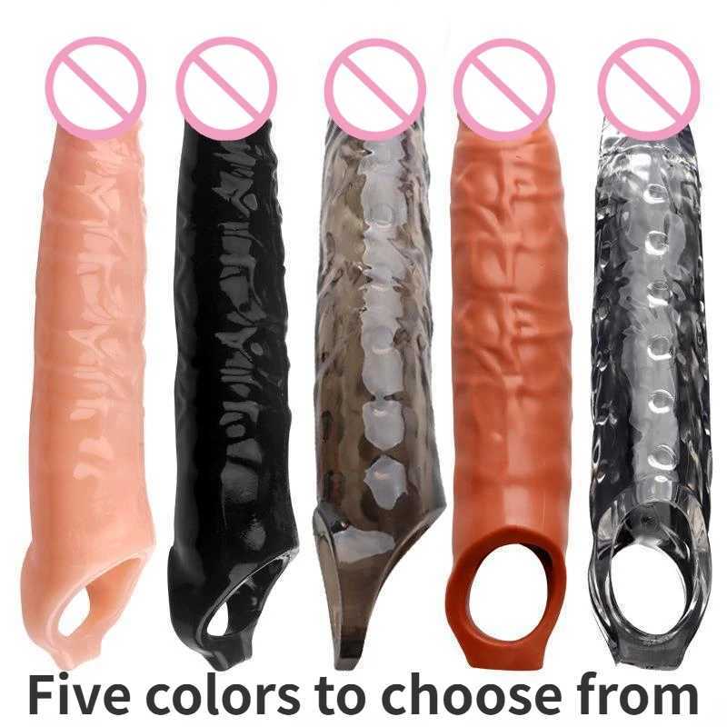 28cm Super Size Big Penis Sleeve Penis Extender 6cm Penis Enlargement Reusable Sex Toys for Men Delay Ejaculation W250618