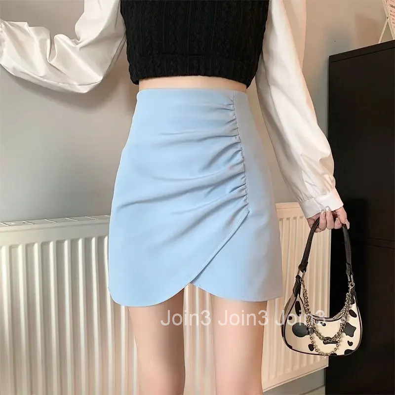 Mini Pink Short Woman Skirt High Waist Tight Wrap Y2k Vintage Cheap Streetwear Modest Premium Summer 2025 V Skirts for Women