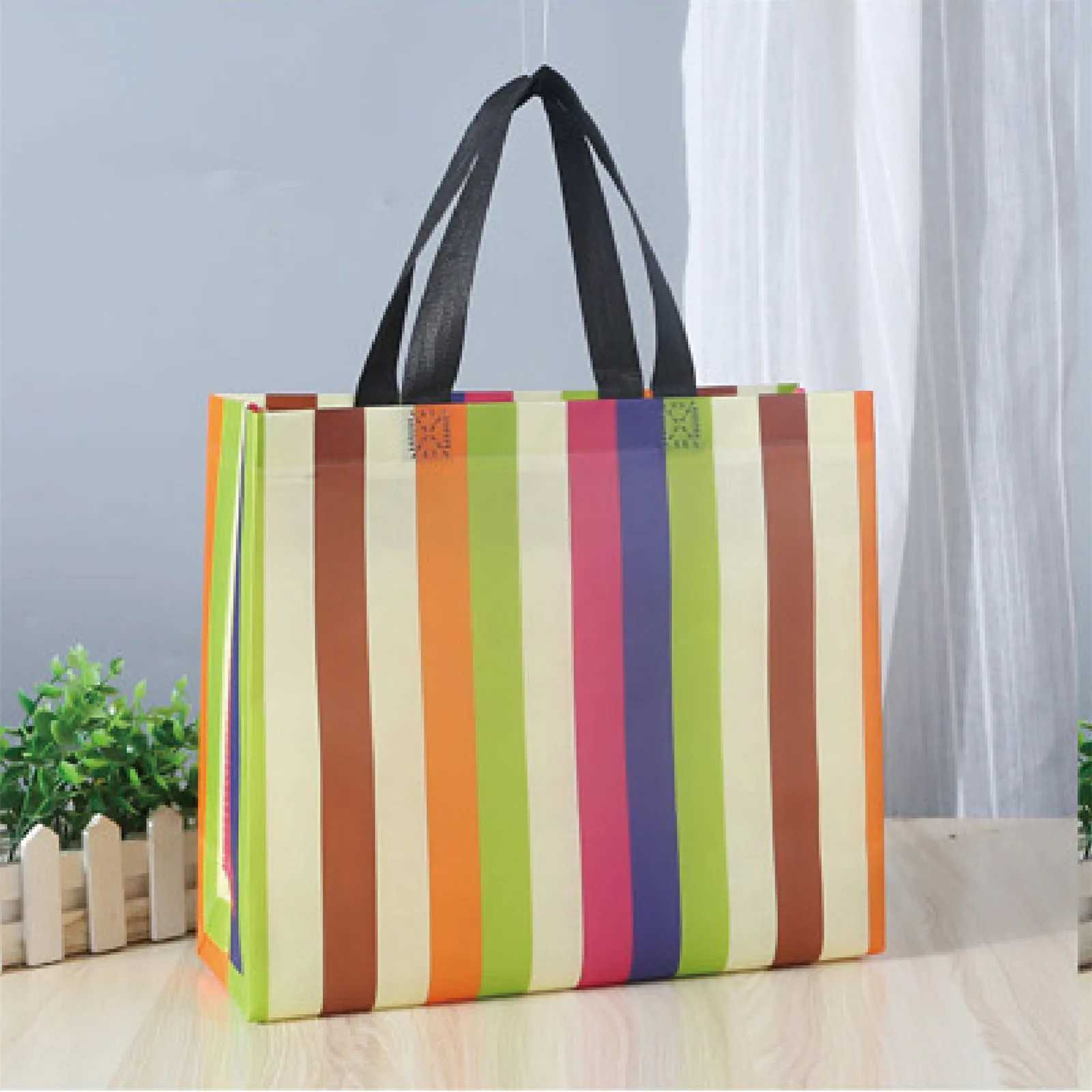 New Wen Foldable Shopping Bag Reusable Eco Tote Pouch Large N-woven Shopper Bags Travel Grocery Shopping Bags B250618