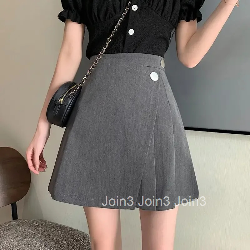 Wrap High Waist Pleat To Knees Length Pleated Woman Skirt Tight Stylish Korean Fashion New in Streetwear A Line Skirts for Women