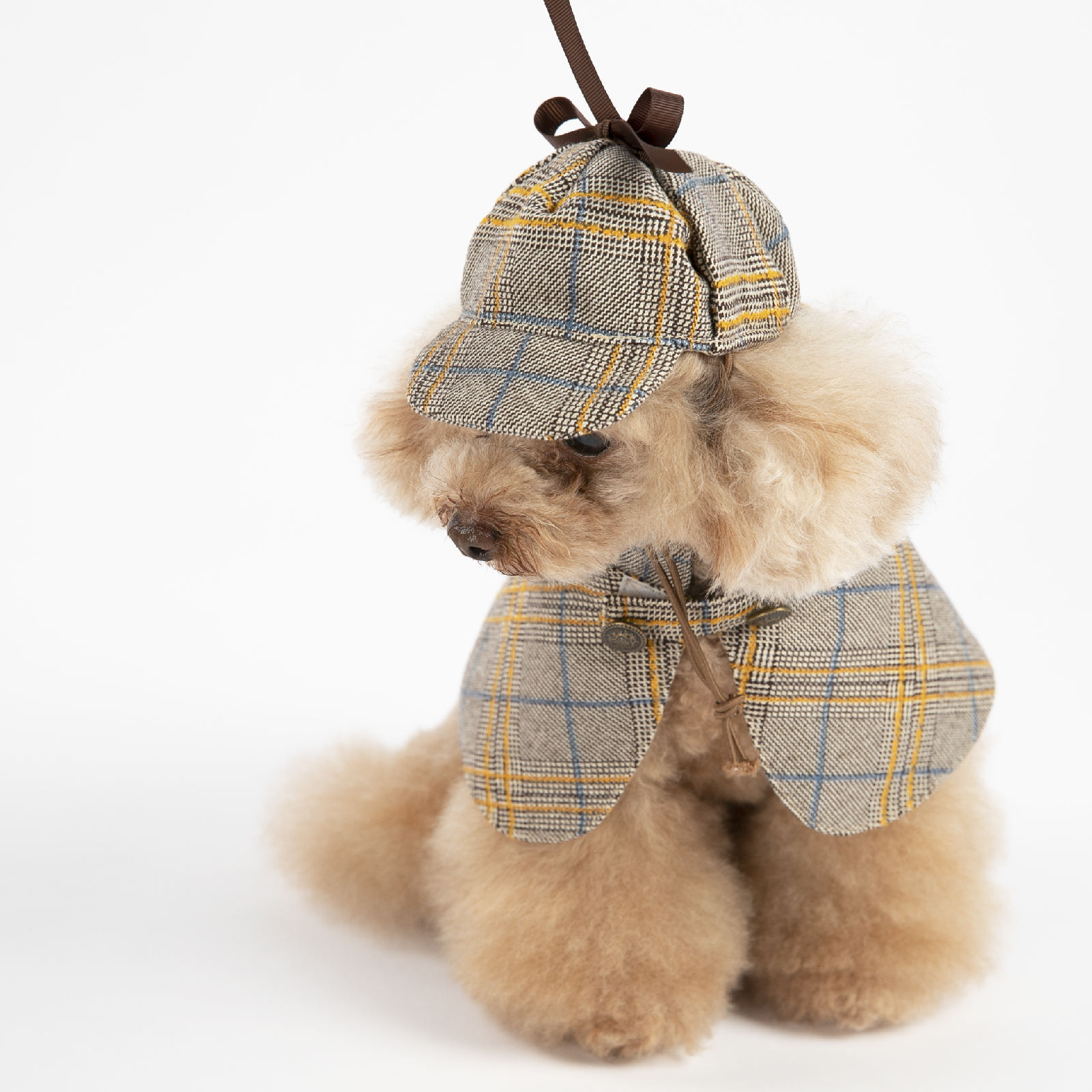 Dog Costume-Cute Detective Pet Clothes Set Halloween Cosplay Party Outfit Winter Fashion Cape Cloak Hat for Small Medium Dog, Cat Kitten XXL A572