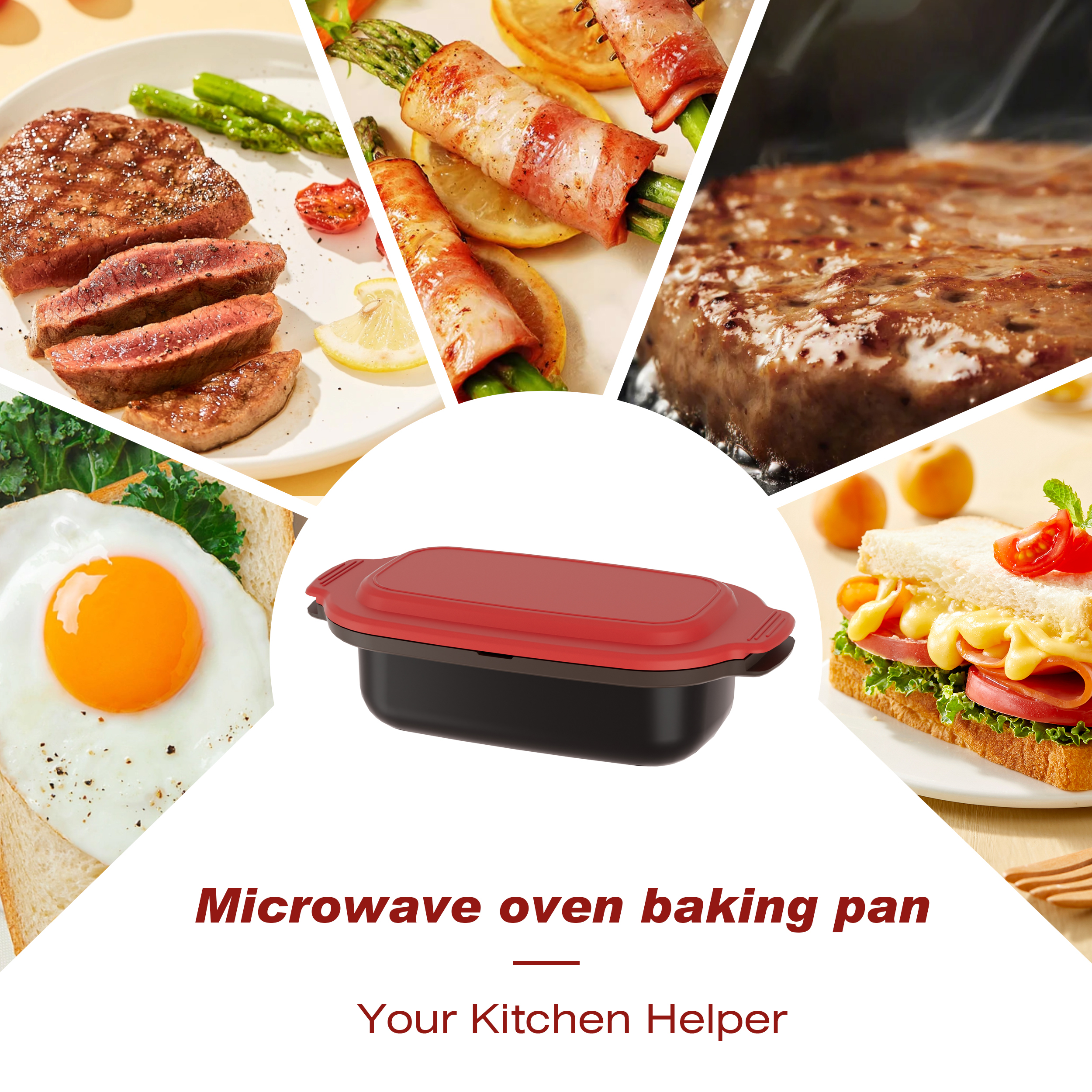 Microwave Breakfast Essentials Grill Pan Omelette Pan Nonstick Skillet Skillet Eggs Hamburger Bacon