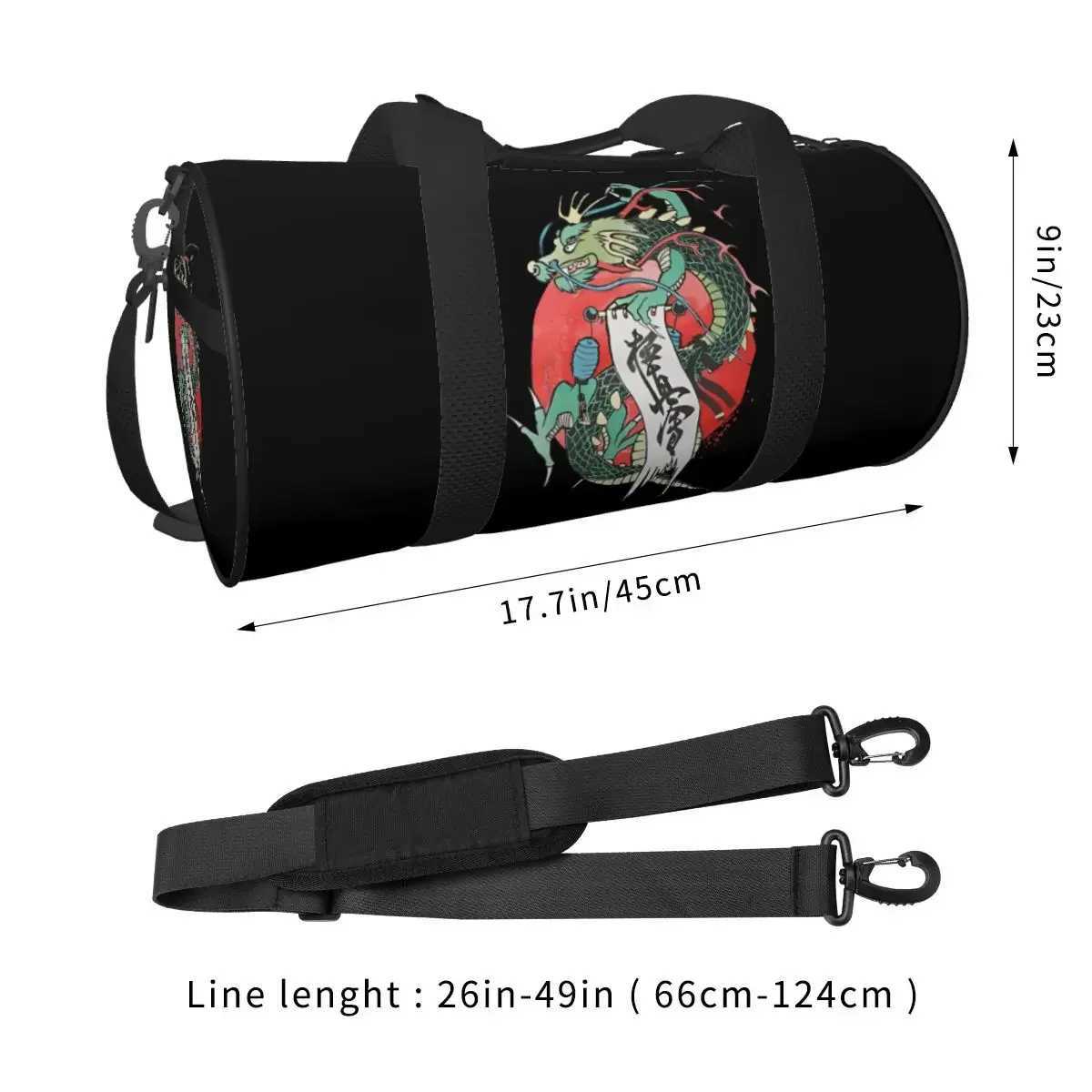 Kyokushin Shodan Dragon Gym Bag Oxford Sports Bags Large Travel Training Custom Handbag Novelty Fitness Bag For Men W250618