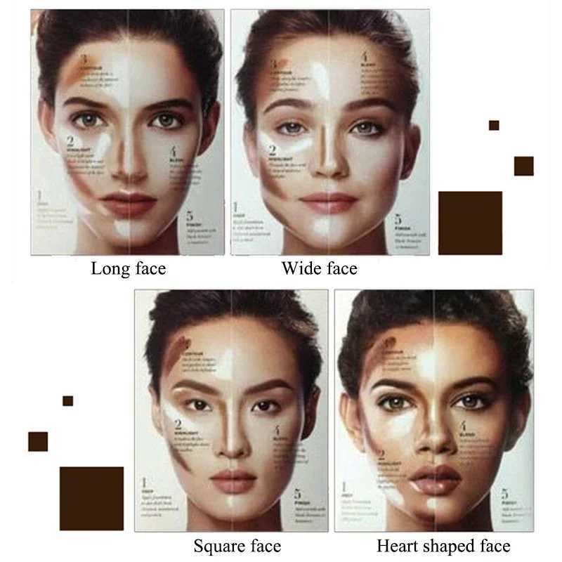 Hot Makeup Face Blush Contour Highlighter Stick Foundation Dark Circles Corrector Bronzer Base Concealer Pencil Face Foundation XJ250618