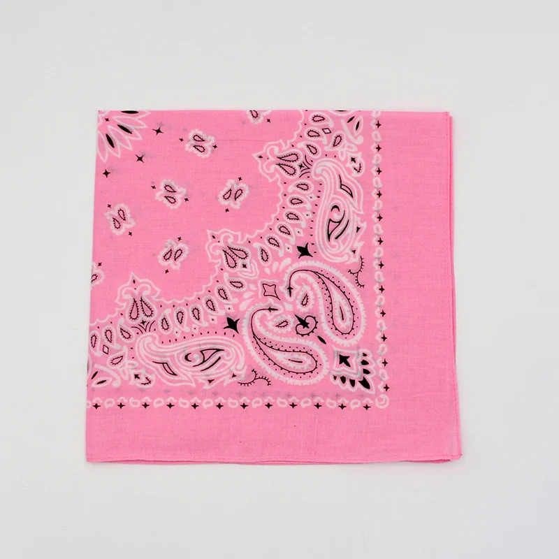 Bright Spring Summer Color Paisley Headscarves Cotton Bandana For Women Girl Heawear Pink Rose Yellow Orange Hair Bands 250617