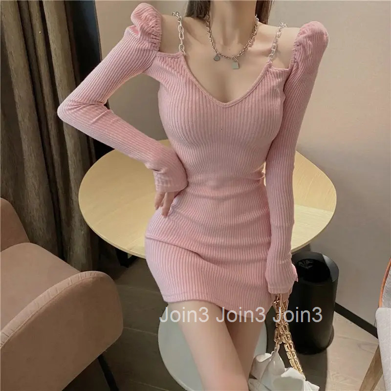 Female Dresses 2025 Short Clothing Mini Womens Dress Bodycon Night Club Pink Tight New In Sensual Sexy One-piece Aesthetic Xl X