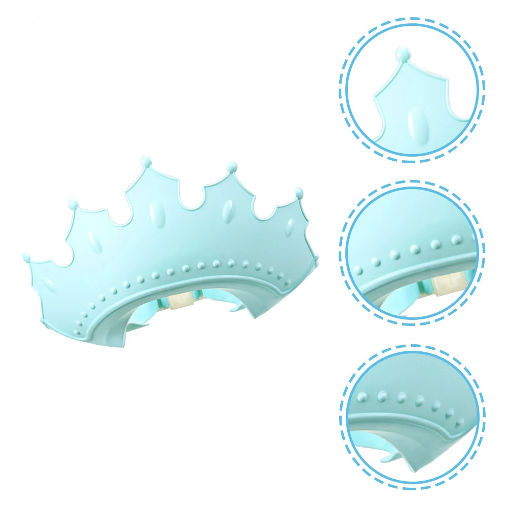 Adjustable Kids TPE Shampoo Hat Blue Ear Eye Protection Waterproof Children Toddler Hair Wash Hat 250617