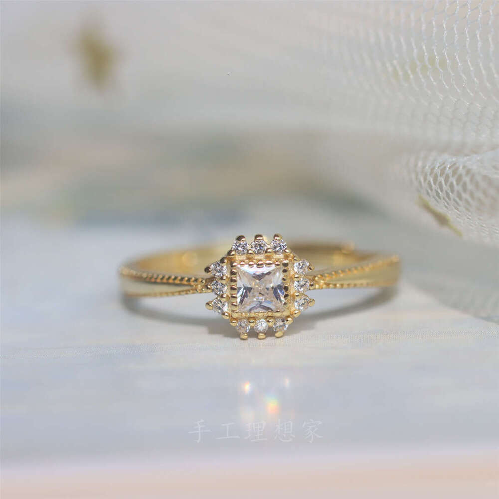 Sparkling Diamond Korean New Temperament Internet Celebrity Same Style Adjustable Open Fashion Light Luxury Ring Band