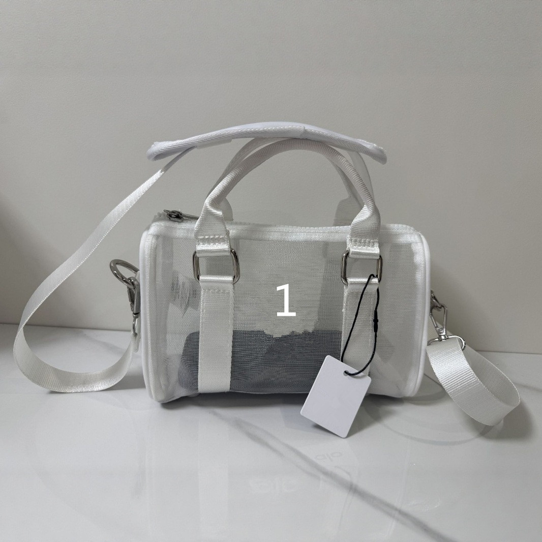 Mini Hollow Out Portable Net Bag Single Shoulder Cross Bag Net Zipper Mobile Phone Bag Wear Resistant