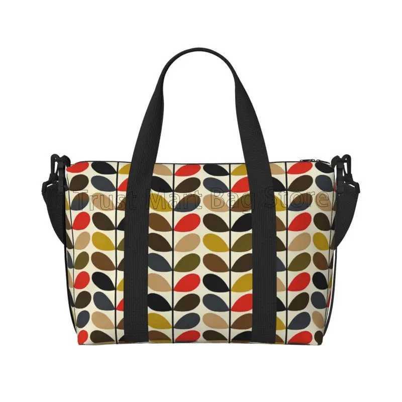 Multi Stem Orla Kiely Folio Travel Duffle Bags Waterproof Weekender Overnight Bag Carry on Shoulder Tote Bags for Sport Gym Yoga W250618