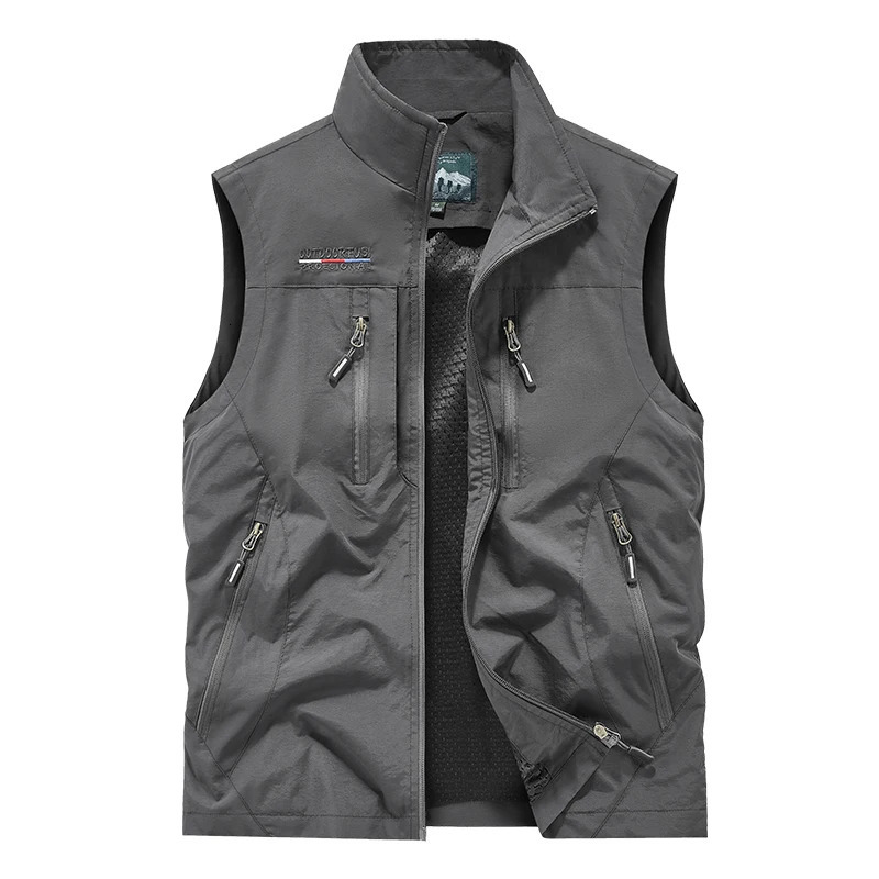 Summer Mens Multipocket Vests Casual Man Breathable Mesh Vest Sleeveless Jacket Outerwear Fishing Waistcoats Outdoor Clothing 250617