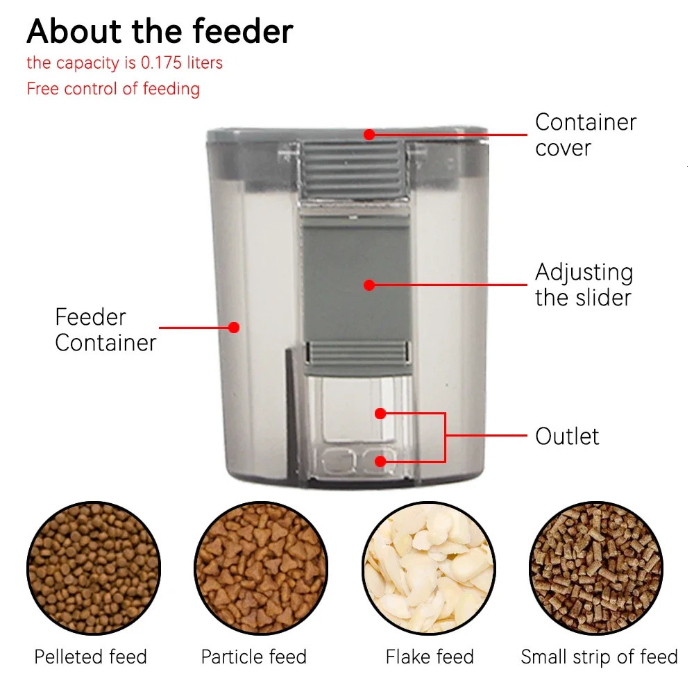 Automatic Fish Feeder Smart Fish Food Dispensers with LCD Indicates Aquarium Timer Smart Aquarium Feeder Power Saving 250613