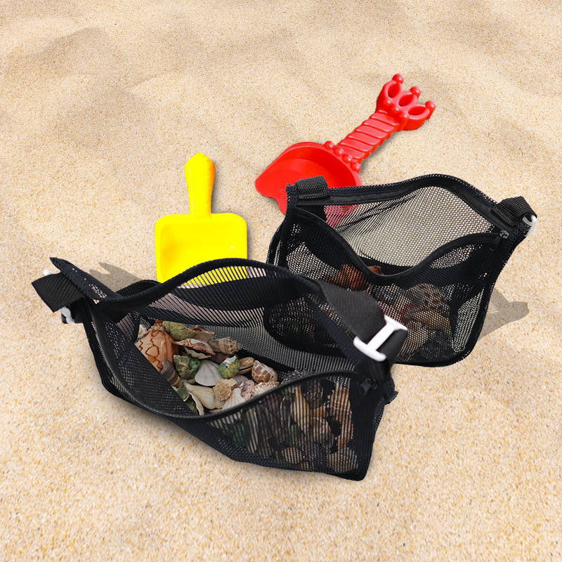 Travel Children's Toy Hollow Out Transparent Beach Shoulder Large and Small Shell Storage Bag