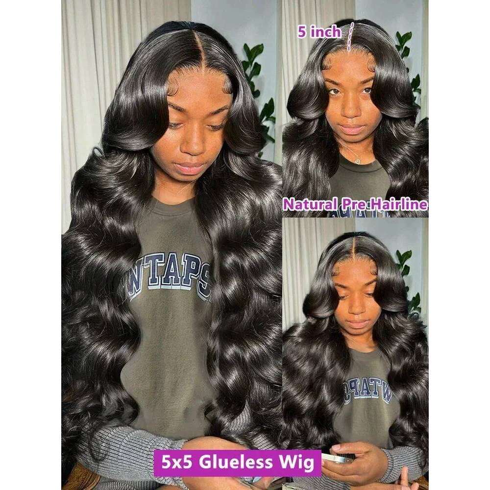 Mossily Curly 220% 40 Inch HD 13x6 Front Human Wigs Deep Wave Transparent 13x4 Lace Frontal Wig Brazilian Remy Hair