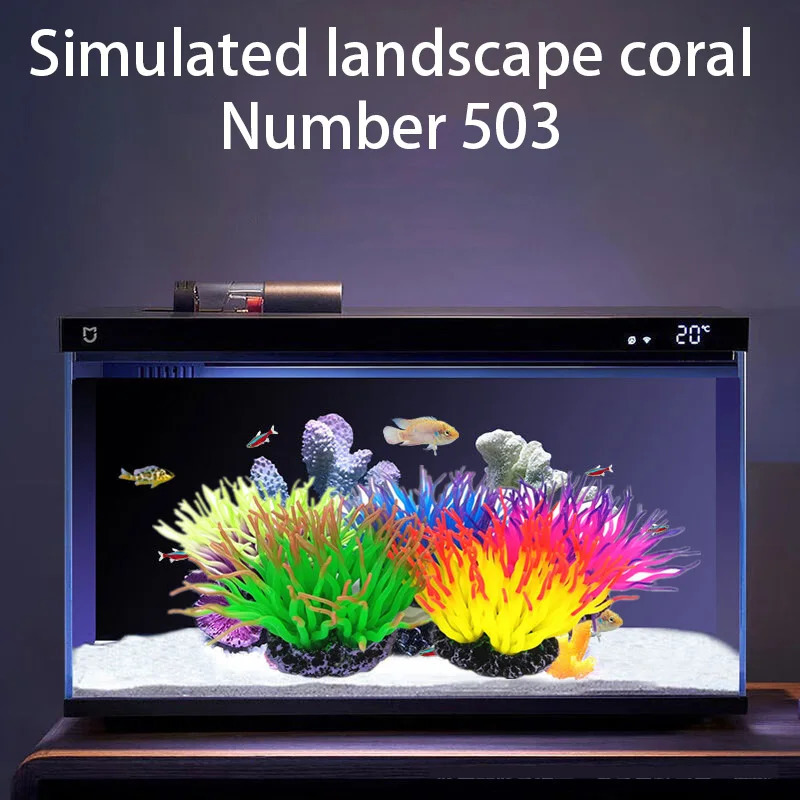 1PC Colourful Simulation Flower Shape Plant Artificial Coral Ornament For Aquarium Fish Tank Landscaping Scenery Decoration 250613
