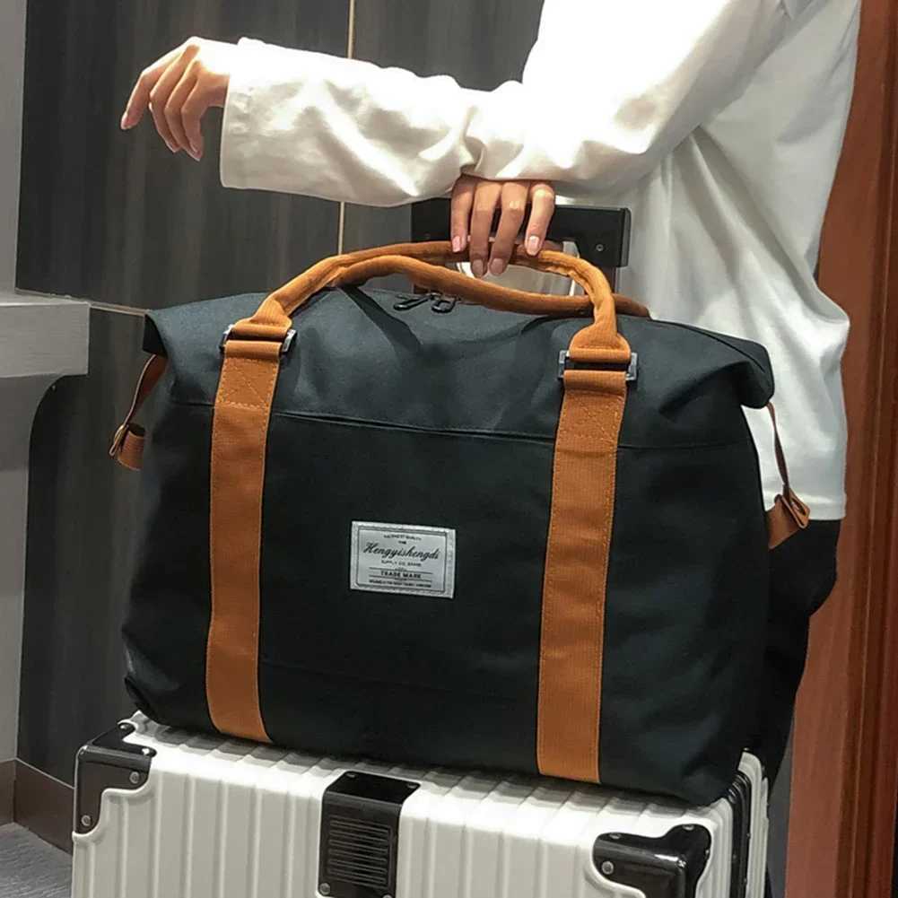 Luggage Travel Bag Portable Carry on Luggage Large Capacity Sports Gym Bags Zipper Pocket for Hiking Camping for Beach Swimming W250618