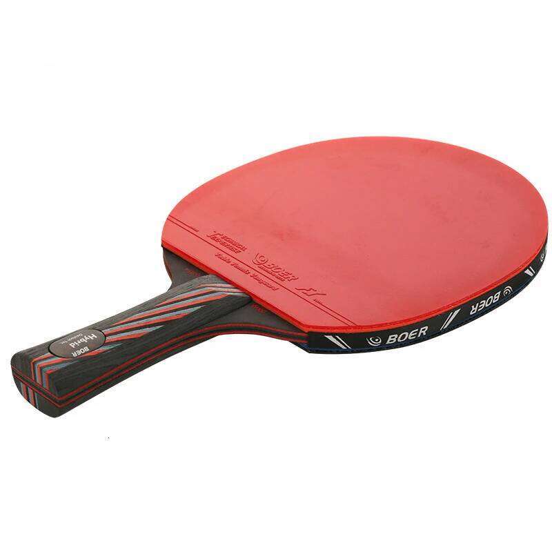 1PC Professional Tennis Table Ping Pong Racket Short Long Handle Rubber Carbon Blade Pimples-in Pingpong Paddle with Case