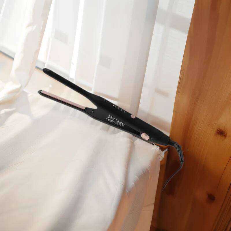 Mini hair straightener Small for Short Hair Pixie Thin Pencil Flat Iron Titanium Professional Salon Curler black 110v-240v