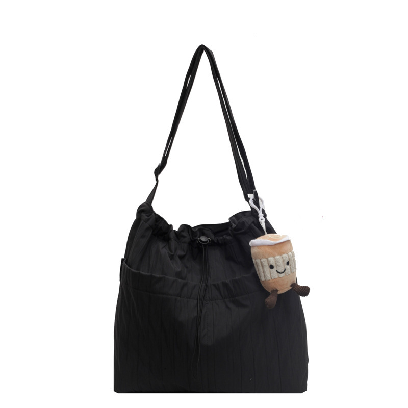 Free shipping designer Korean Style Pleated Lazy Wind Bucket Bag for Women 2025 New Versatile Commuter Shoulder Bag Casual Trendy Fashion Crossbody Ba