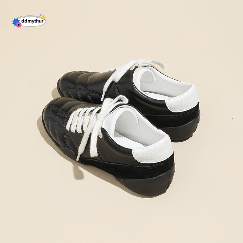 Cowhide Version Height Increasing Cross Strap German Training 2025 New Ballet Sports Women's Autumn Winter Versatile Soccer Running Shoes ddmythu