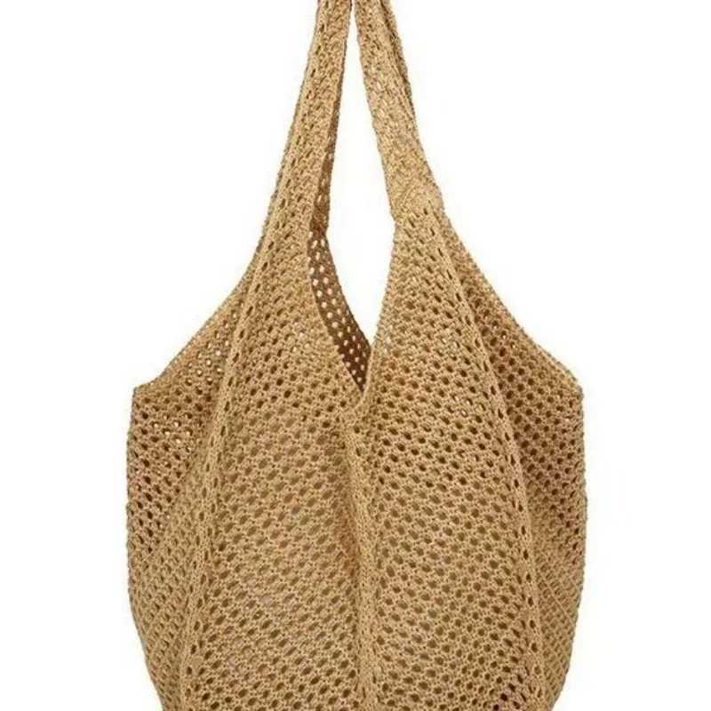 New Fi Knitted Womens Bags in Summer Reliable e-shoder Net Bags The Seaside Travel B250618