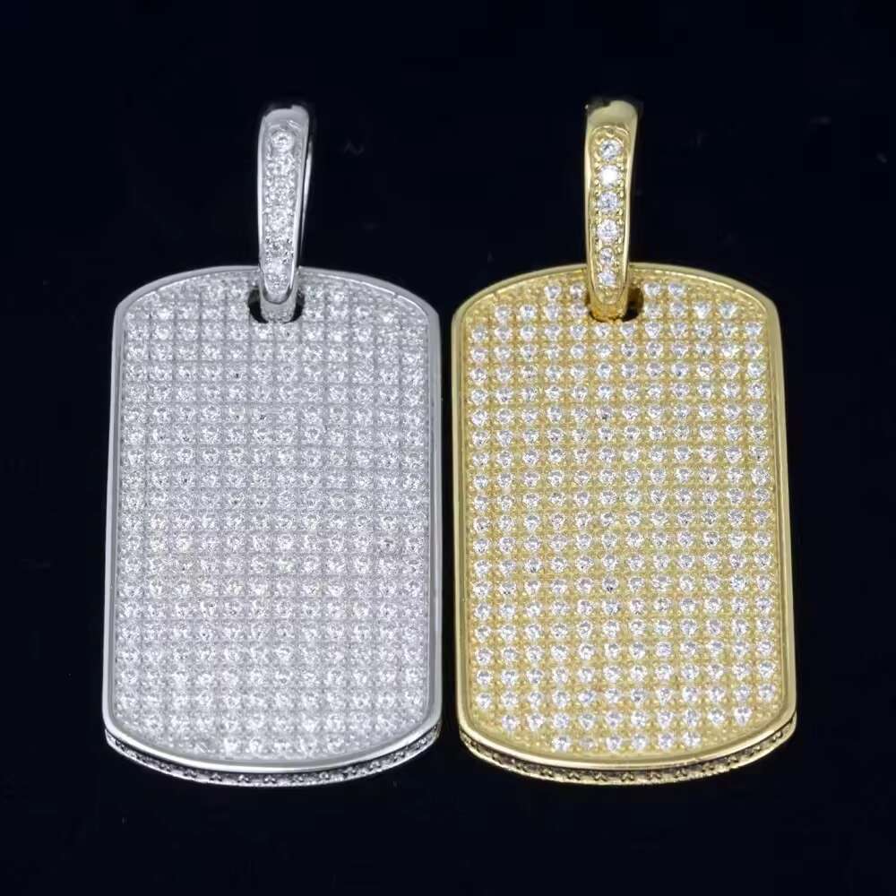 DE Classic Label VVS1 Moissanite Pendant Trendy Moissanite Pendant Hip Hop 925 Silver Pendants