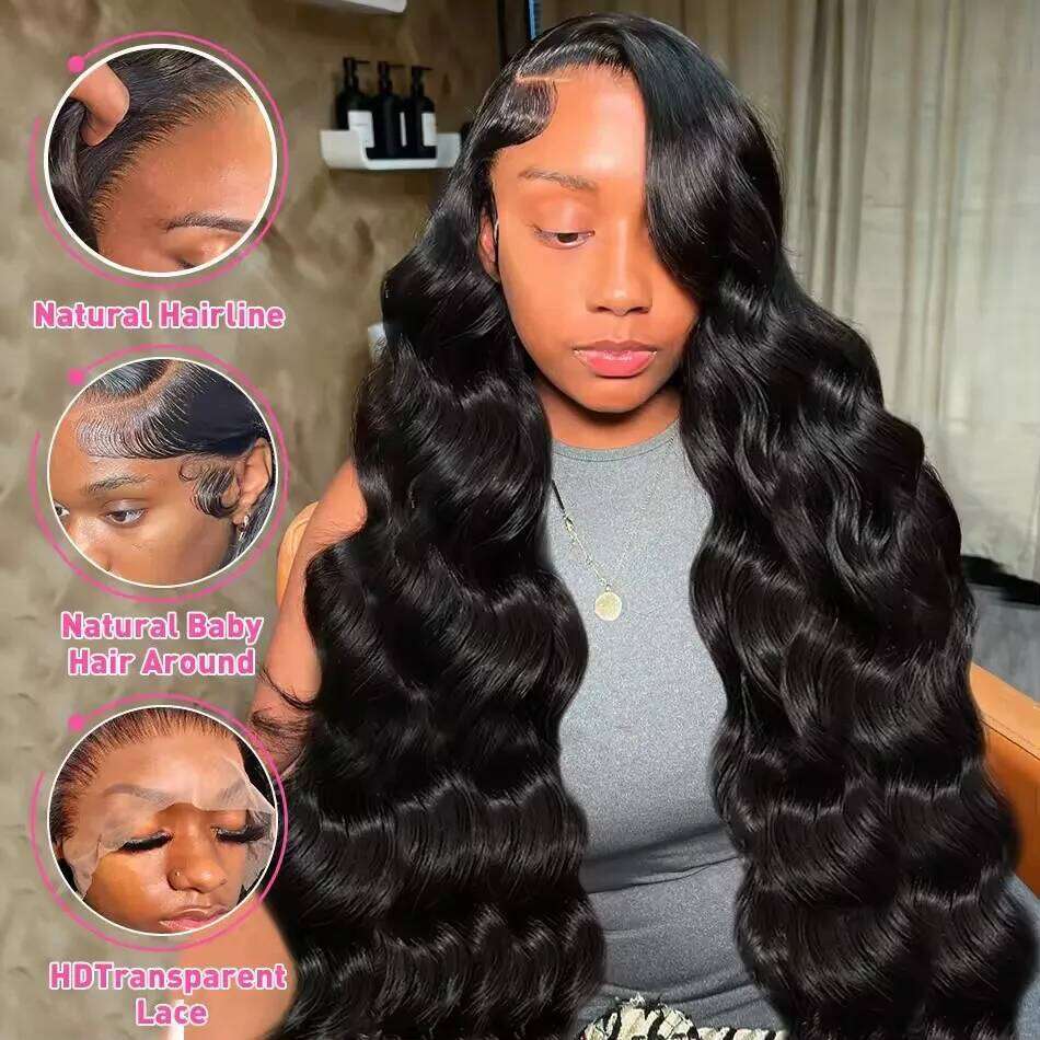 Body wave Glueless 100% Human Hair Ready To Wear 5x5 Frontal 6x4 Brazilian Closure Wig For Women Lace Front Wigs